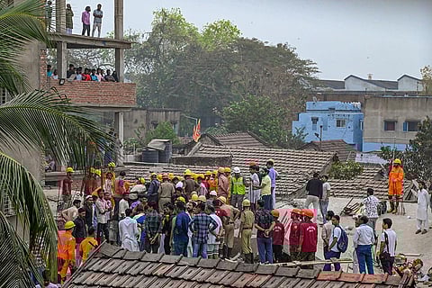 Under-construction building collapses in Kolkata