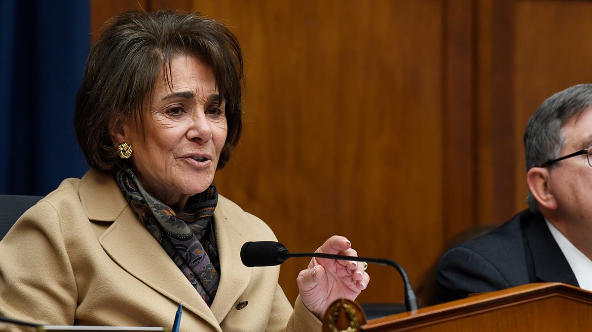 AP : Rep. Anna Eshoo, D-Calif., speaks at a hearing on Capitol Hill in Washington, Feb. 26, 2020. Legislation introduced in the House of Representatives on Thursday, March 21, 2024, and sponsored by Eshoo, and Rep. Neal Dunn, R-Fla., will require online platforms to label audio and video generated using artificial intelligence. The bill is the latest legislative proposal to address the privacy, national security and consumer risks raised by the rapidly developing technology. 