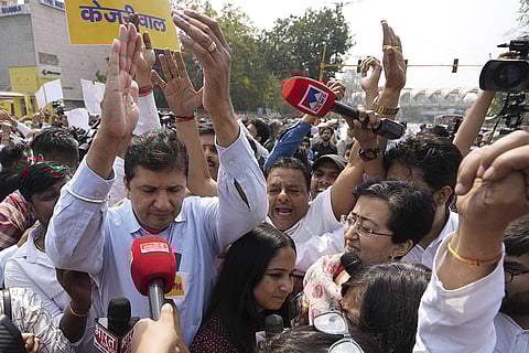 AAP Protest over Kejriwal's arrest