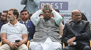 PTI : INDIA Bloc leaders Mallikarjun Kharge, Rahul Gandhi and Sharad Pawar |