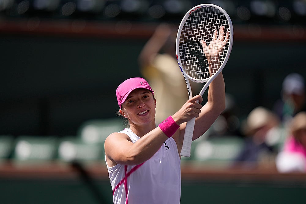 | Photo: AP/Mark J. Terrill : Indian Wells Tennis: Iga Swiatek vs Linda Noskova