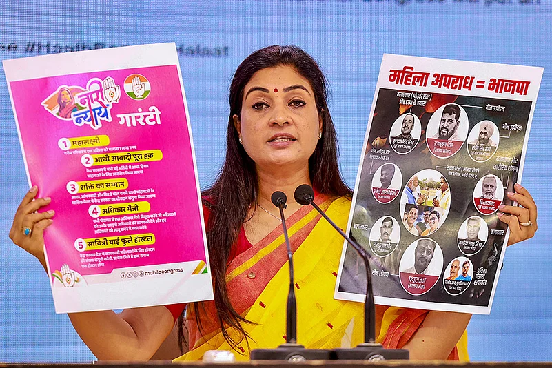 Alka Lamba addressing media