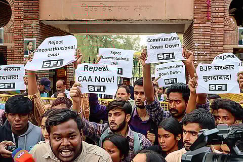 Protest after centre notified CAA rules
