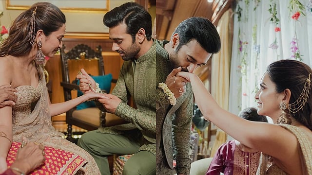 Soaked In Love: Pulkit Samrat Applies Mehendi On Kriti Kharbanda's Palm, Adorably Kisses Her; Check Out Pics