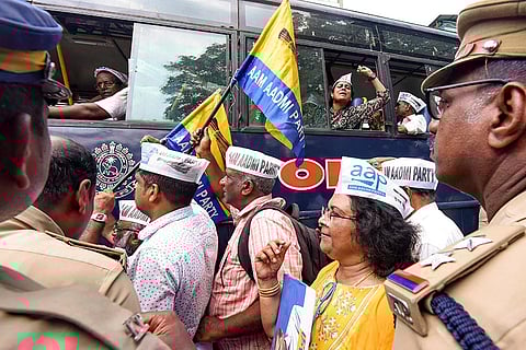 AAP protest in Kochi