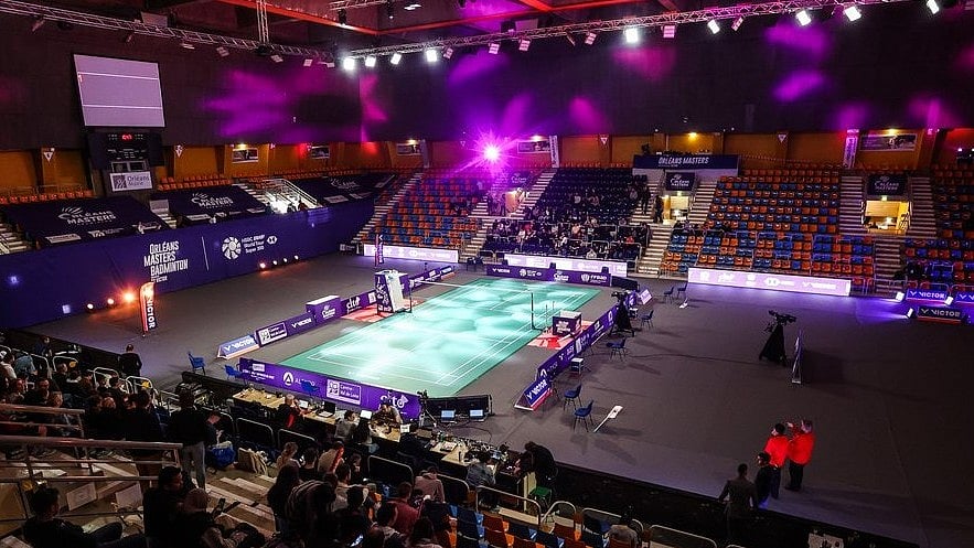 (Photo: X|Orleans Masters) : Orleans Masters badminton court. 