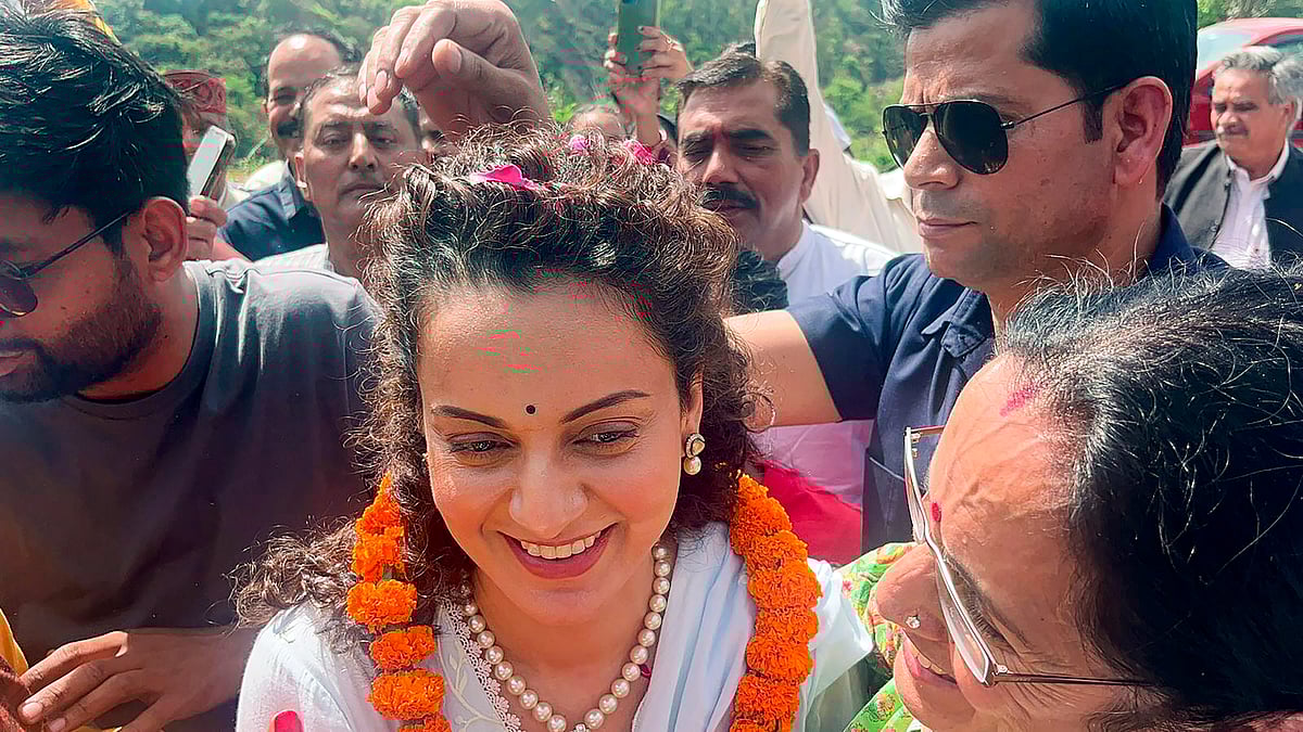Actor Kangana Ranaut, Bharatiya Janata Party (BJP) Lok Sabha election candidate from Himachal Pradesh's Mandi - PTI