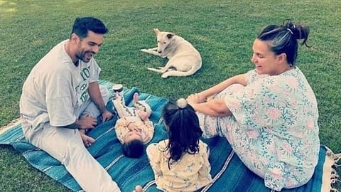 Neha, Angad with their kids