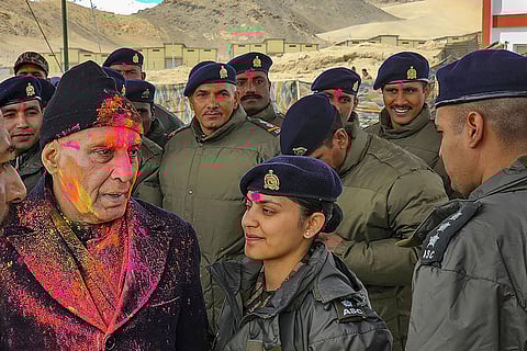 Rajnath Singh in Leh