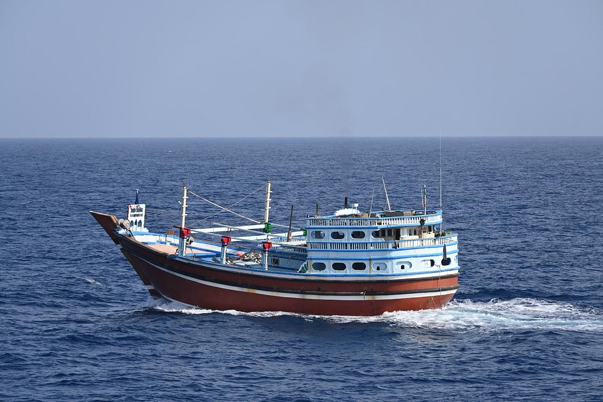 Hijacked Iranian Fishing Vessel 'Al-Kambar' rescued by Indian Navy - null