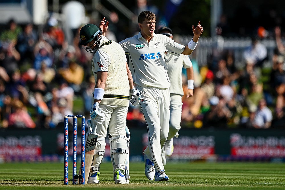 | Photo: John Davidson/Photosport via AP : New Zealand Vs Australia 2nd Test, Day 1