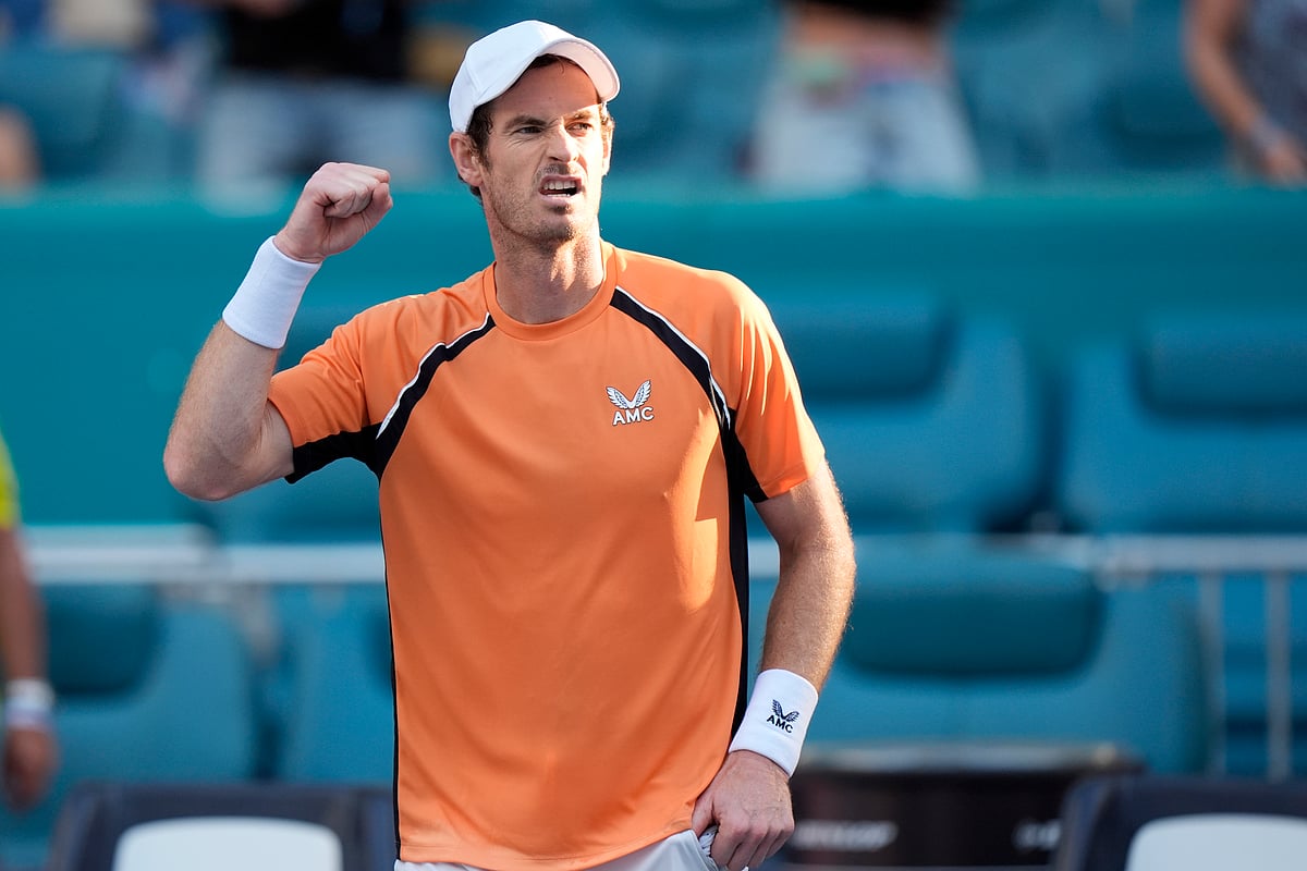 | Photo: AP/Wilfredo Lee : Miami Open tennis tournament: Andy Murray vs Matteo Berrettini