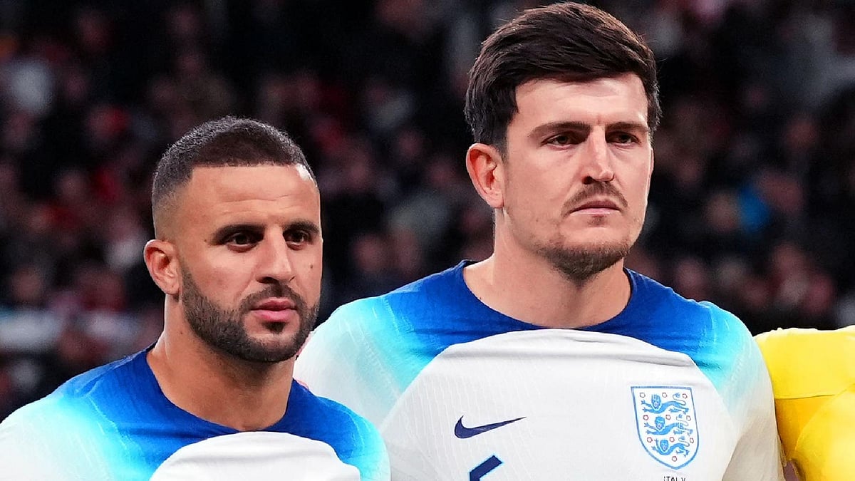 PA : Kyle Walker (left) and Harry Maguire are out of the England squad for the friendly against Belgium.