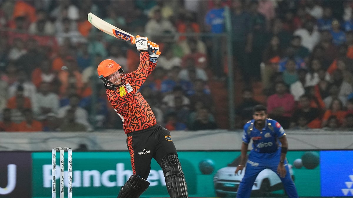 Sunrisers Hyderabad's Heinrich Klaasen plays a shot during the Indian Premier League match between Sunrisers Hyderabad and Mumbai Indians in Hyderabad. - AP Photo/Mahesh Kumar A.