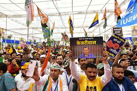 INDIA bloc Loktantra Bachao Rally in Delhi
