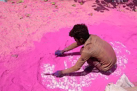 Preparations for Holi