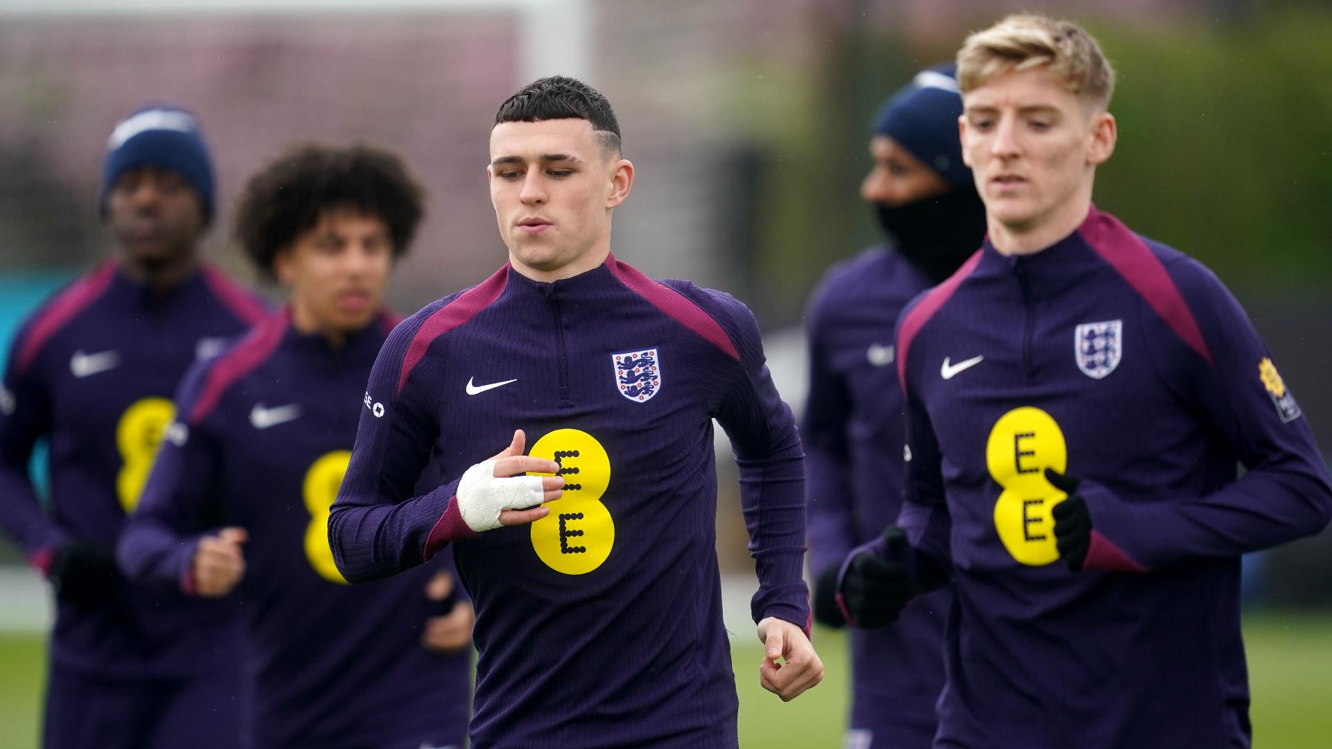 England players train ahead of the friendly against Belgium. - Adam Davy/PA
