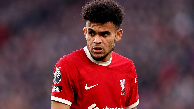 File photo of Liverpool winger Luis Diaz. - null