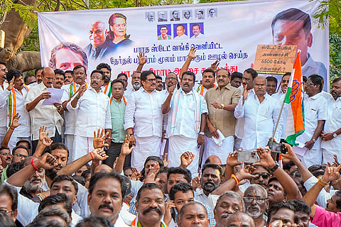 TN Congress protest in Chennai