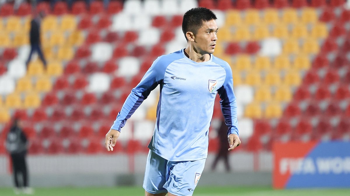 India captain Sunil Chhetri turned up for the 150th time in India blues. - X/@IndianFootball