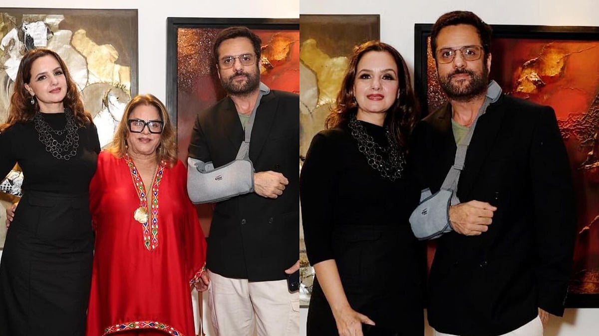 Instgaram@ViralBhayani : Fardeen Khan with an arm cast