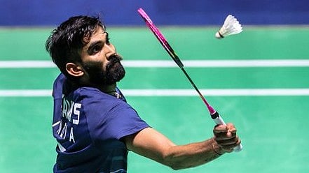 (Photo: X | BAI Media) : Kidambi Srikanth in action.
