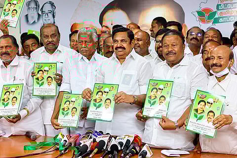 AIADMK releases manifesto for LS polls