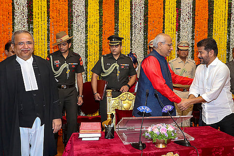 CP Radhakrishnan takes oath as Telangana Guv