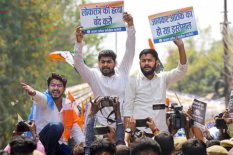Congress protest in Delhi