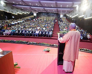 X/@myogiadityanath : Uttar Pradesh Chief Minister Yogi Adityanath at an event