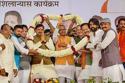 Mohan Yadav, Shivraj Singh Chouhan in Raisen