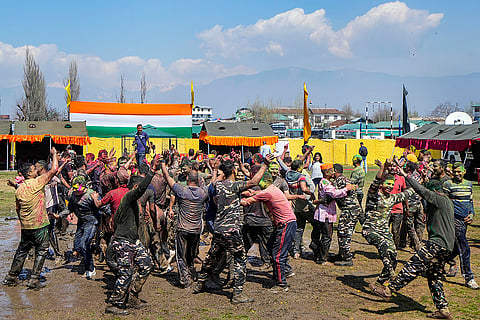 SSB personnel celebrate Holi