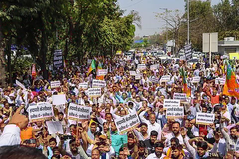 BJP protest in Delhi