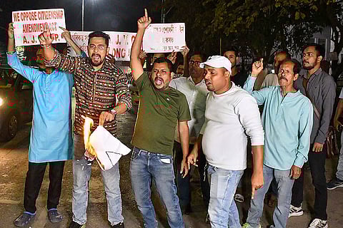 Protest after centre notified CAA rules