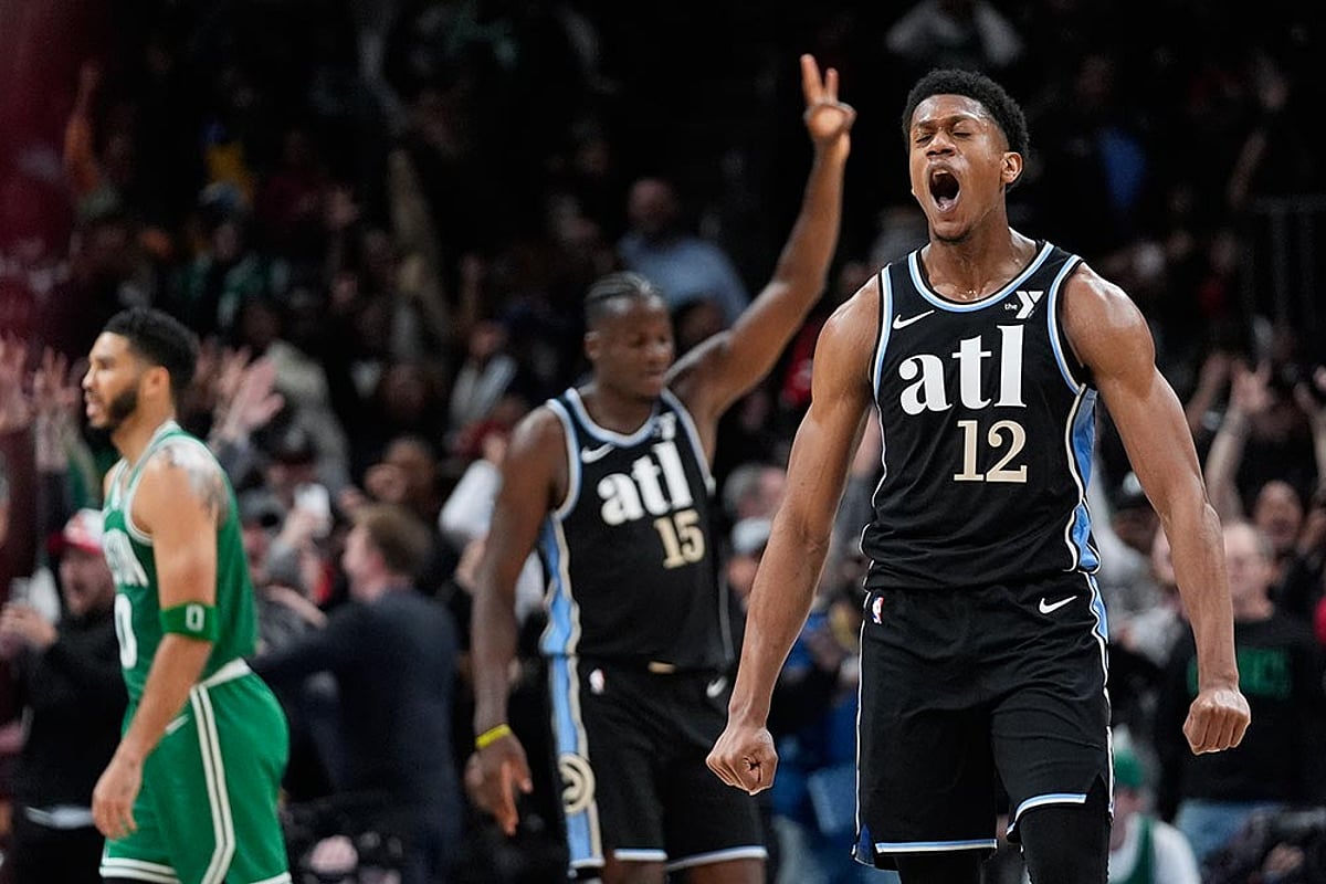 NBA: Atlanta Hawks Stun Leaders Boston Celtics 120-118 - In Pics