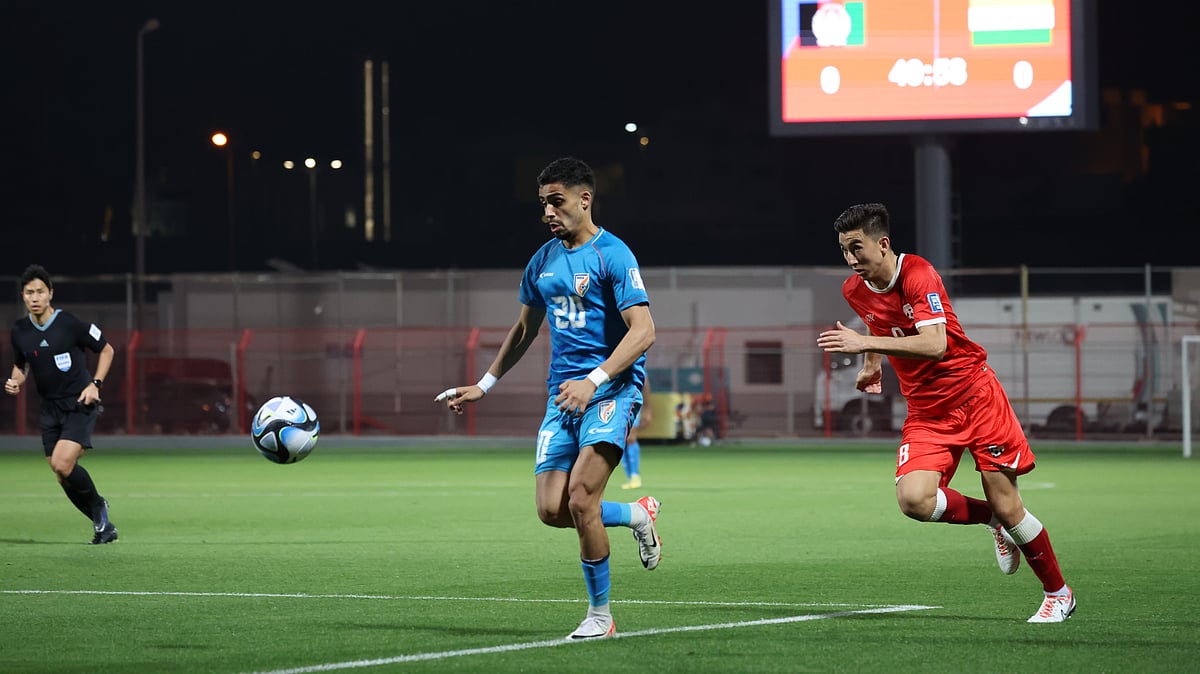 AIFF Media : Action from the India vs Afghanistan, FIFA World Cup 2026 qualifying football match in Abha, Saudi Arabia. 