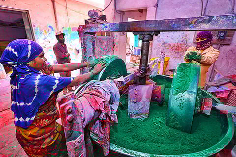 Preparations for Holi