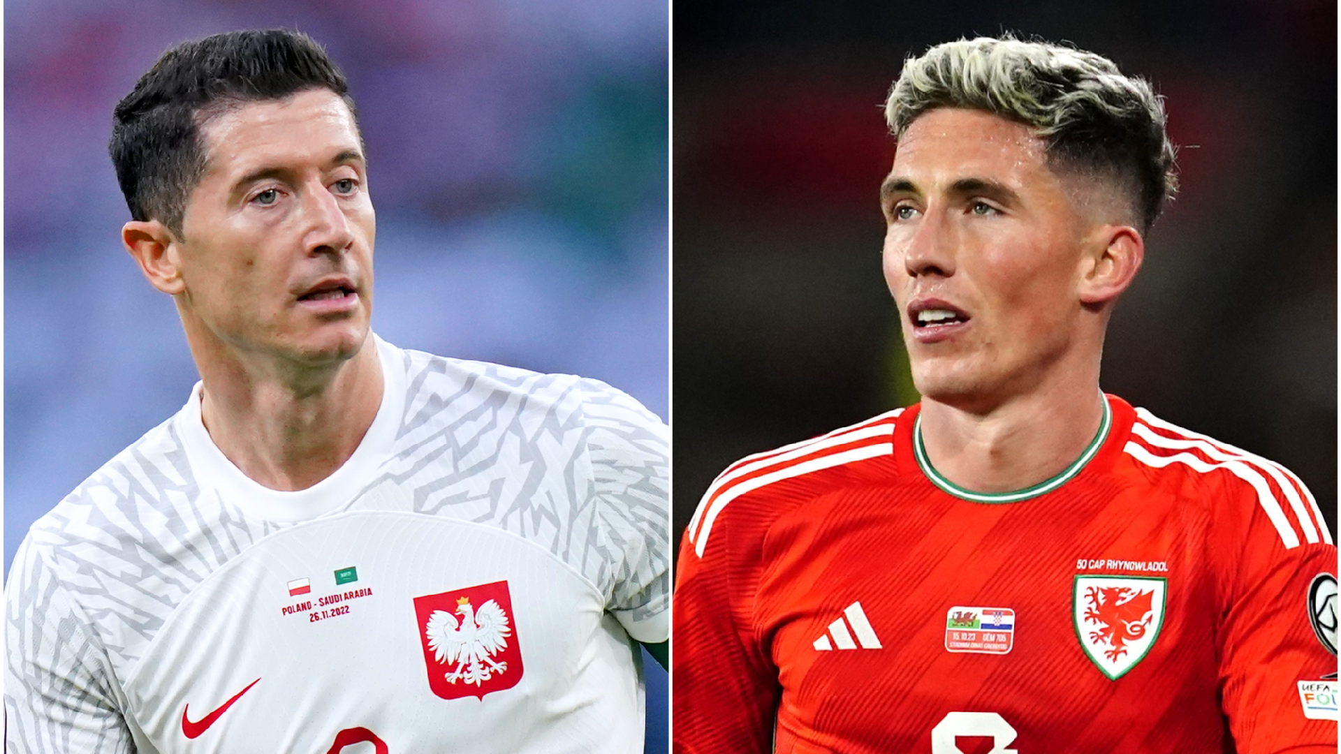 Harry Wilson (right) is wary of the threat posed by Robert Lewandowski (left). - PA Images