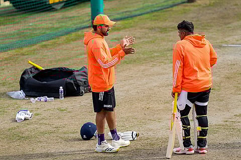 India's practice session in Dharamsala