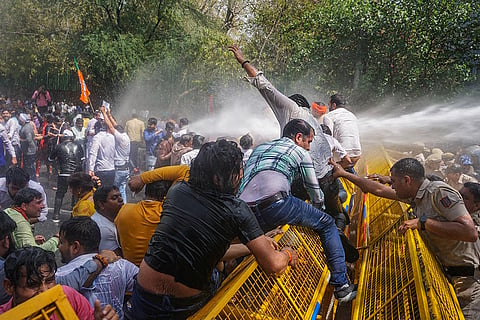 BJP protest in Delhi