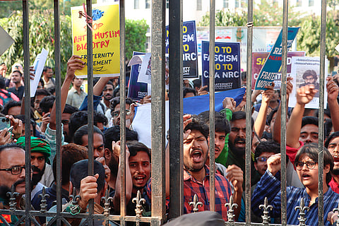 Protest after centre notified CAA rules