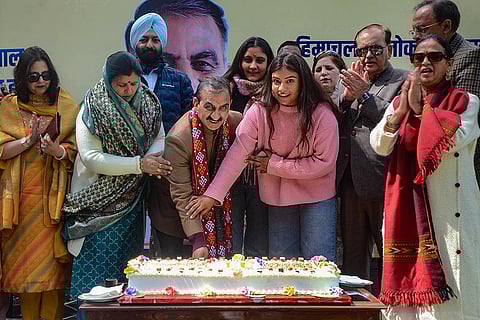 CM Sukhu celebrates his birthday in Shimla
