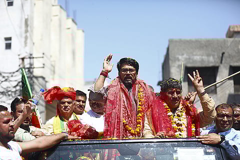 Jugal Kishore Sharma files nomination papers