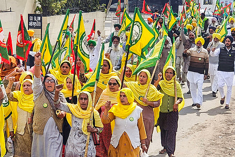 Farmers protest in Patiala