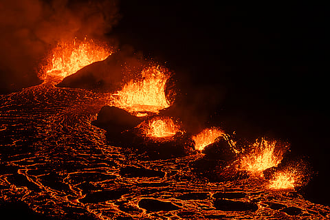 Grindavik volcano eruption
