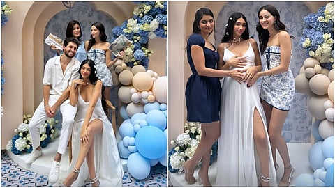 Aaliya, Shanaya, Ananya with the parents to be