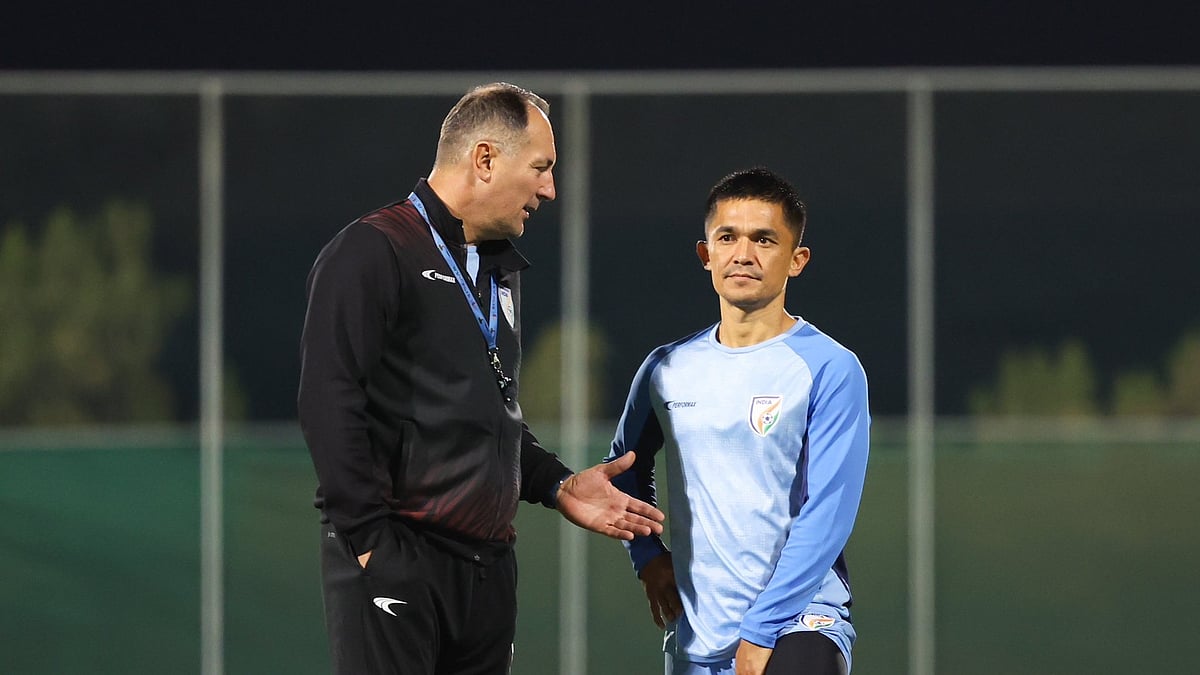 Igor Stimac with Sunil Chhetri - X/@IndianFootball