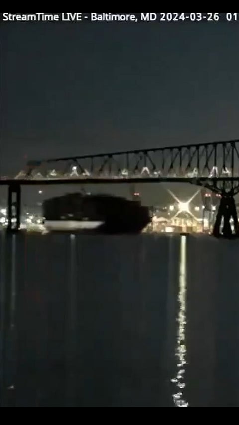 Scene just before collision