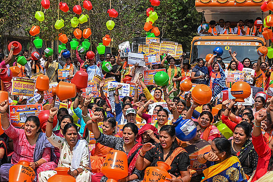 Protests Erupt As Acute Water Crisis Hits Karnataka