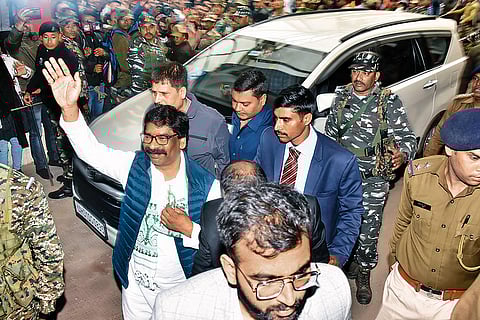 Anti-Climax: Former chief minister Hemant Soren after his arrest by the ED